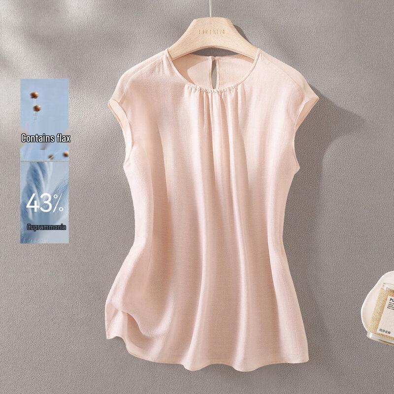 IHIMI Women s Lyocell Linen Casual Blouse S