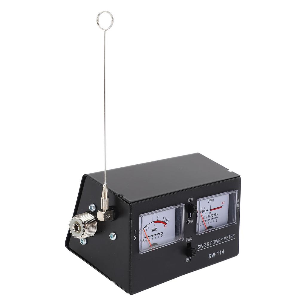 SWR and Power Meter 0‑10W 0‑100W 3 Functions SWR RF Field Strength Tester with S0239 Connector