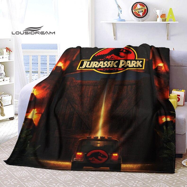 Jurassic Park Blankets for Beds Home Travel Adult Flannel Blanket for Couch Bed Living Room Sofa Child Keep Warm King Size