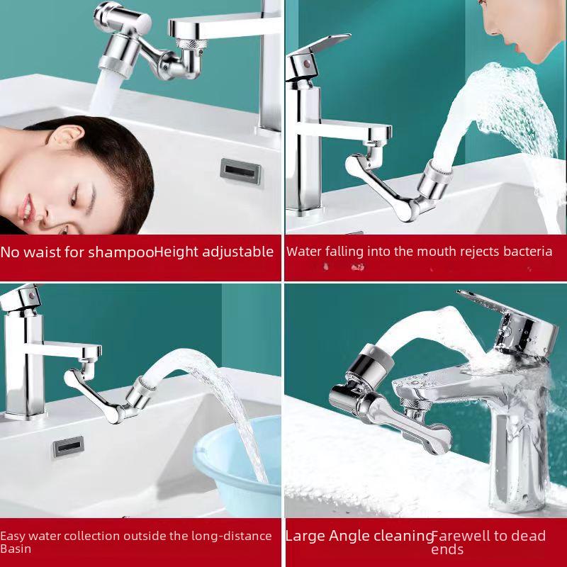 Universal 1080° Rotating Faucet Extender with Splash-Proof Aerator