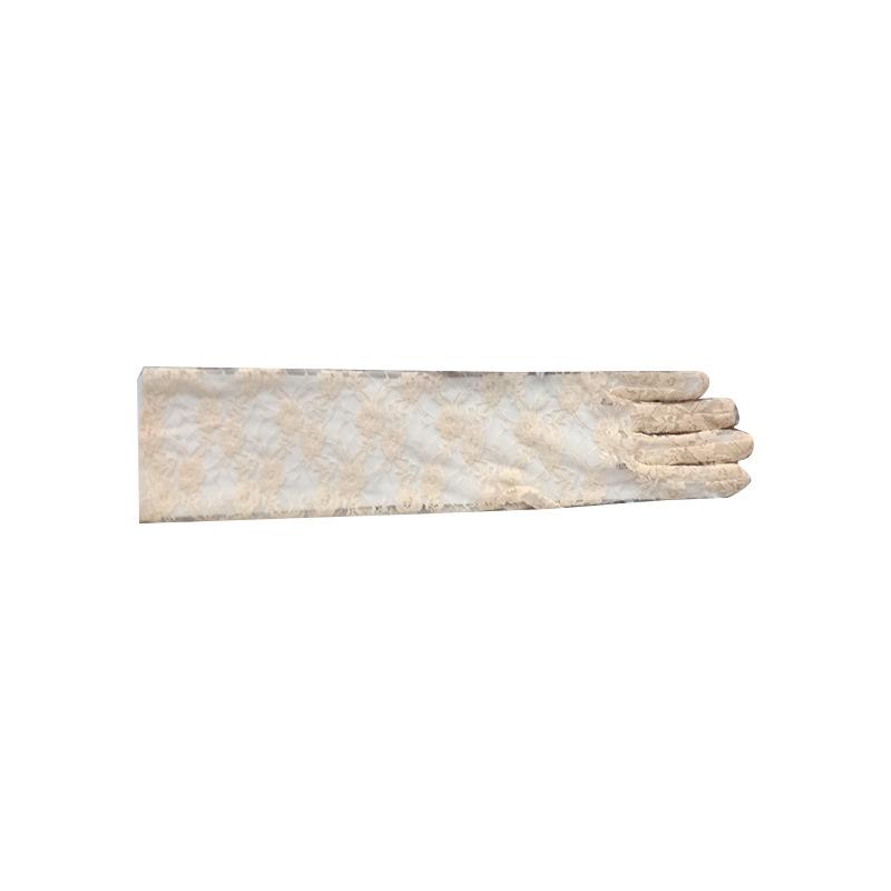 Medium And Long Lace Summer Sunscreen Gloves, Chrysanthemum Ceremonial Jewelry Wedding Gloves