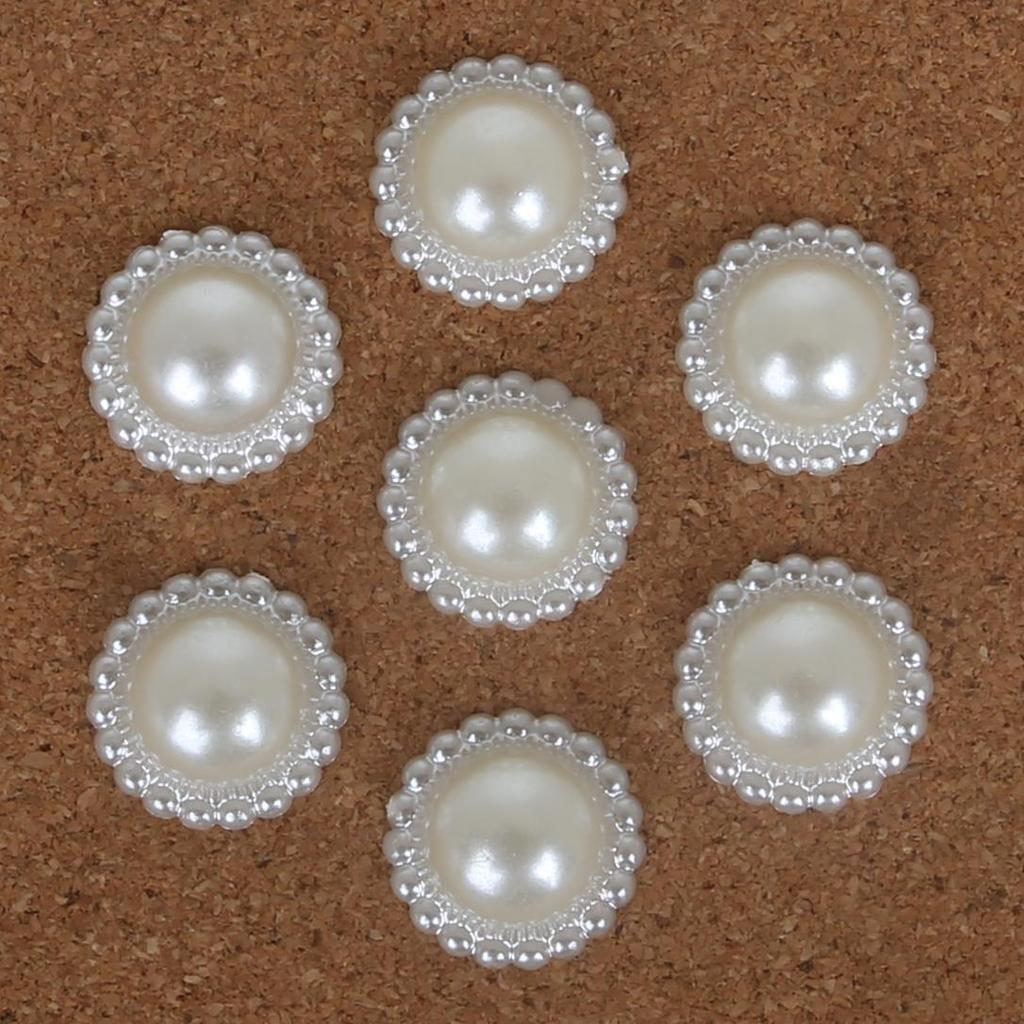 20-200Pcs Ivory Flatback Half Round Pearl Craft ABS Resin Imitation Pearl Resin Scrapbook Beads For DIY Decoration Handmade Craft Accessories