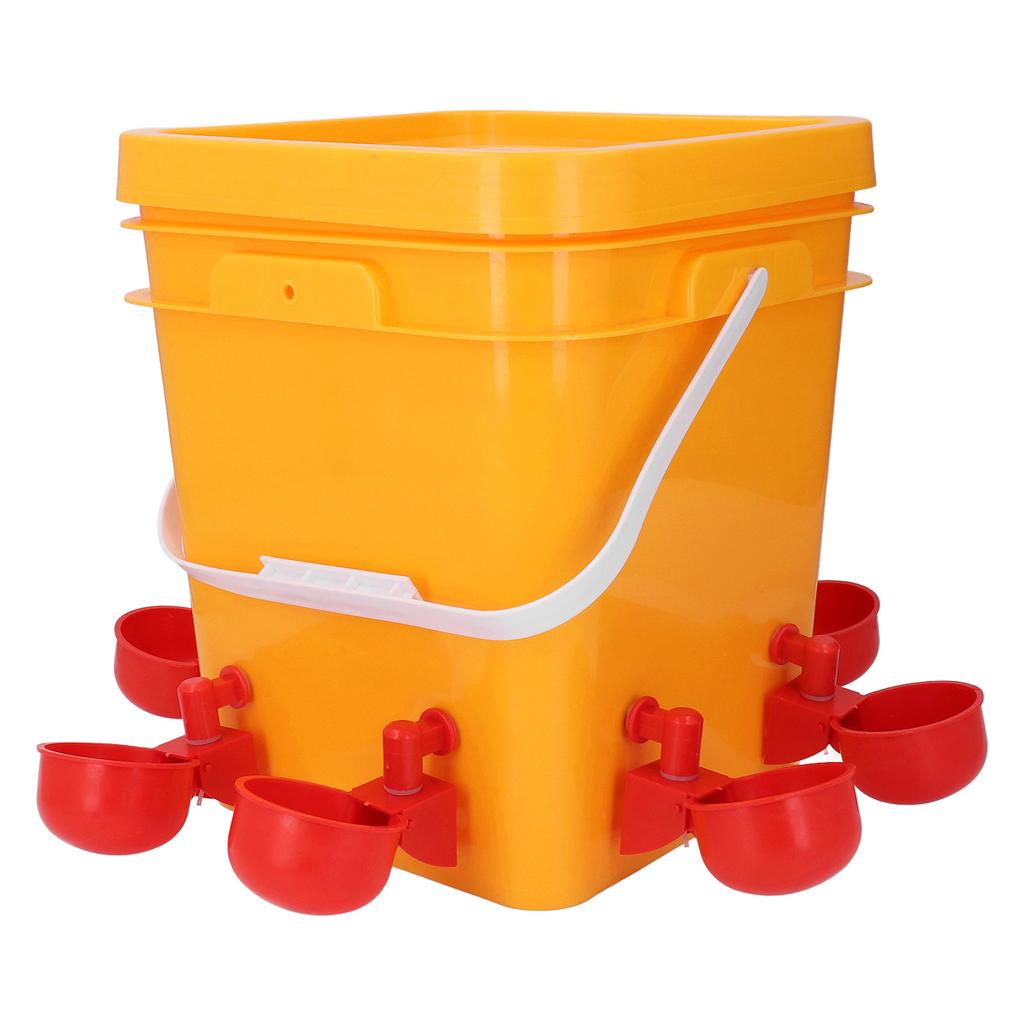 Automatic Chicken Waterer Set Plastic Large Capacity Poultry Waterer Dispenser with 8 Water Bowls for Chicken Bird Duck Goose