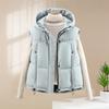 Autumn and winter new women's hooded down jacket vest short fashion thickened stacked thermal vest