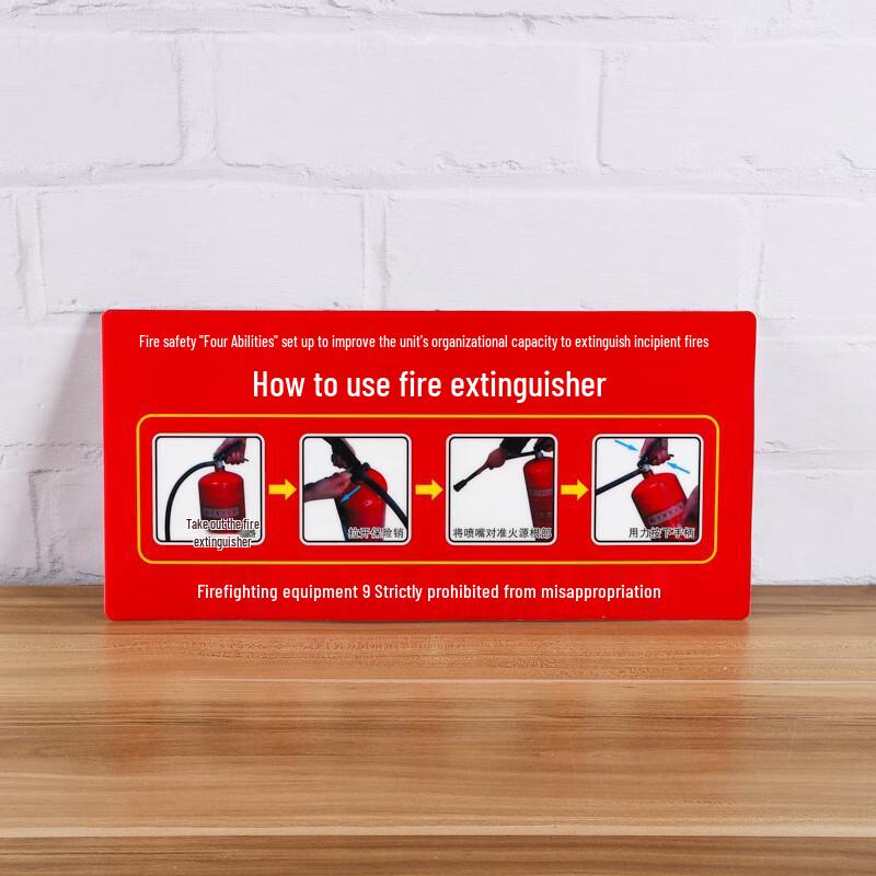 Brangdy Fire Extinguisher Instruction Warning Sign