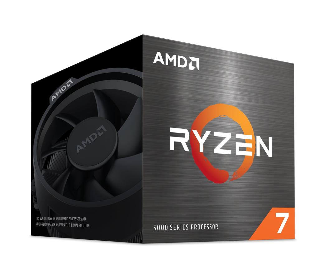 AMD CPU Ryzen 7 5700 s Wraith Spire Cooler AM4 8 jader 16 vláken 20 MB 65 W Produkt autorizovaného distributora 3,7 GHz / 100-100000743BOX