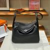 2026 new first-layer cowhide tc cowhide 19cm mini lindy bag crossbody leather medicine bag genuine leather women's bag