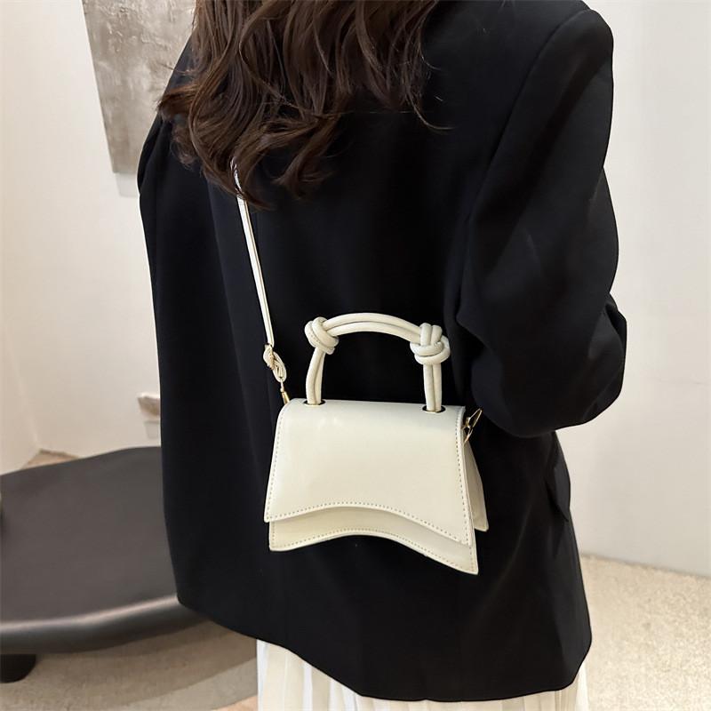Elegant Women's Casual Pu Handbag Stylish Solid Color Small Square Bag For Fall