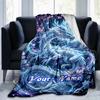 1PC Custom Name Ethereal Dragon Moonlit Night outdooor Flannel blankets Throw Blanket All-Season Throw Gift Bedspread for Couch, Bed, Camping Holiday 