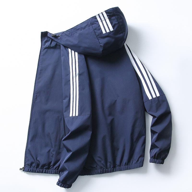 Men's Hooded Sport Jacket - Casual, Lightweight Spring/Autumn Outerwear for Teen Students