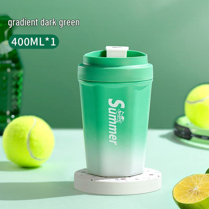 Gradient Green Sports Water Bottle