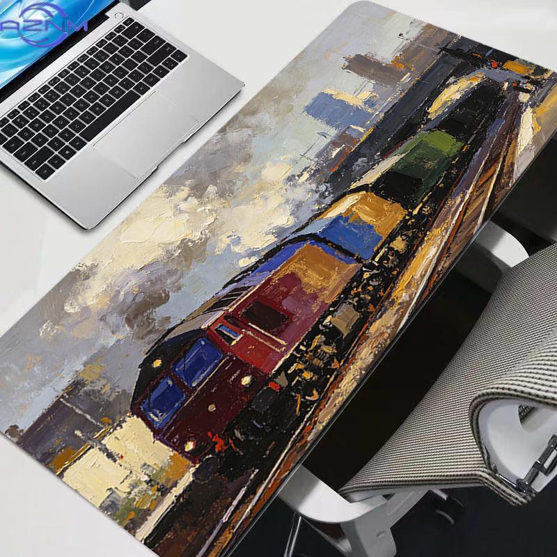 Mouse Pad Anime Carpe Abstract Oil Painting Large Pc Gamer Computer Mausepad Varmilo Keyboard Gaming Accessories Desk Mat