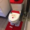 Cute Christmas Toilet Seat Covers Creative Santa Claus Bathroom Mat Xmas Supplies for Home New Year Navidad Gift Decor