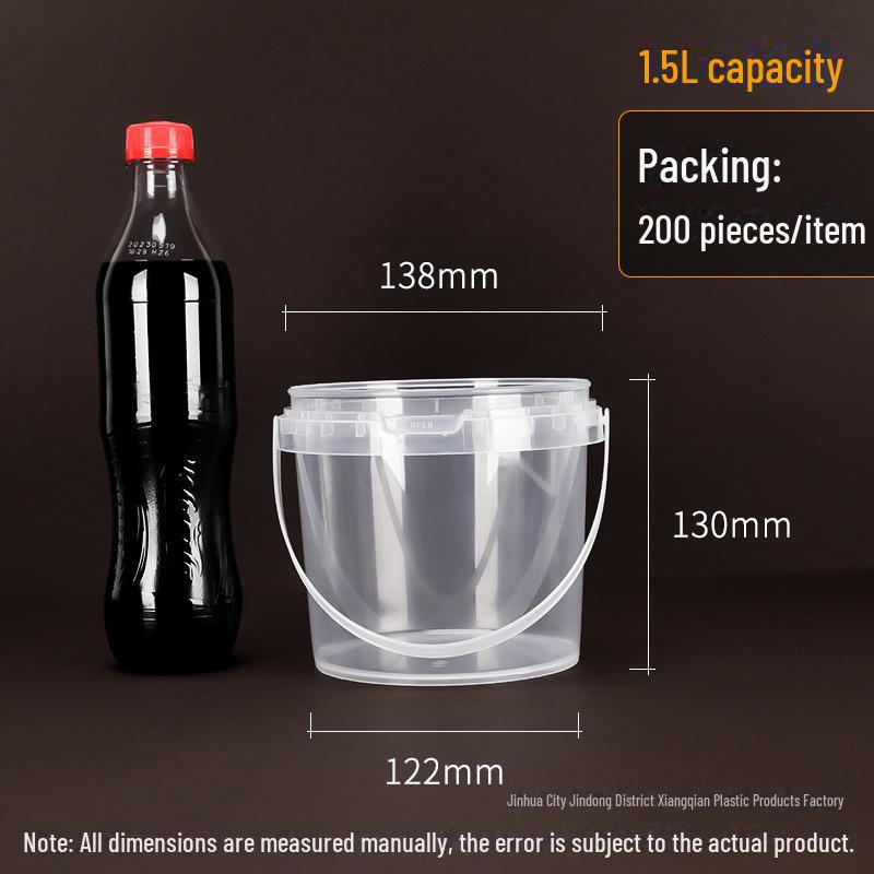 

Прозрачное мини-ведро для хранения с крышкой - переносной контейнер для риса и сборщик мелочи