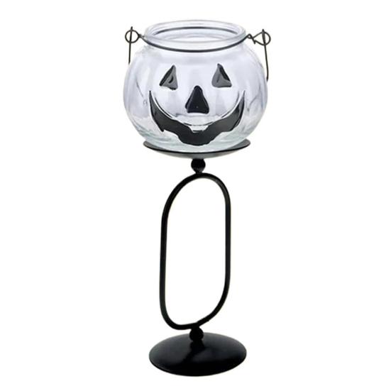 Pumpkin Candlestick Halloween Candle Holder with Stand High Stability Ghost Tealight Candle Bracket Party Decoration