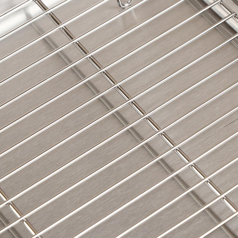 Stainless Steel Baking Pan Tray With Wire Rack Cake Baking Bbq Pan Tray Removable Cooling Rack Oven Cooking Grilling Tool