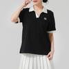 New MLB New York Yankees SS25 Polo Shirt Women's Black 3FPQB0153-50BKS