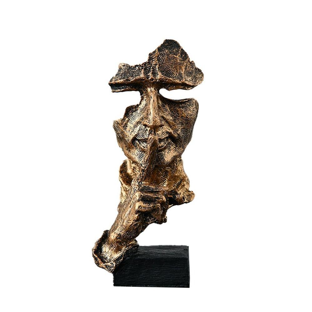 Abstract Statue Resin Desktop Ornaments Sculpture Miniature Figurines Face Character Nordic Art Crafts Office Home