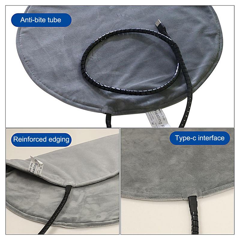 Almohadilla Calefactable Eléctrica Para Perro Almohadilla Calefactable Eléctrica USB Manta Eléctrica Alfombrilla Calefactable Anti-Mordiscos Impermeable Suministros Para Mascotas