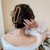 Frosted simple square shark clip back head Pan hair grab clip advanced sense hair accessories