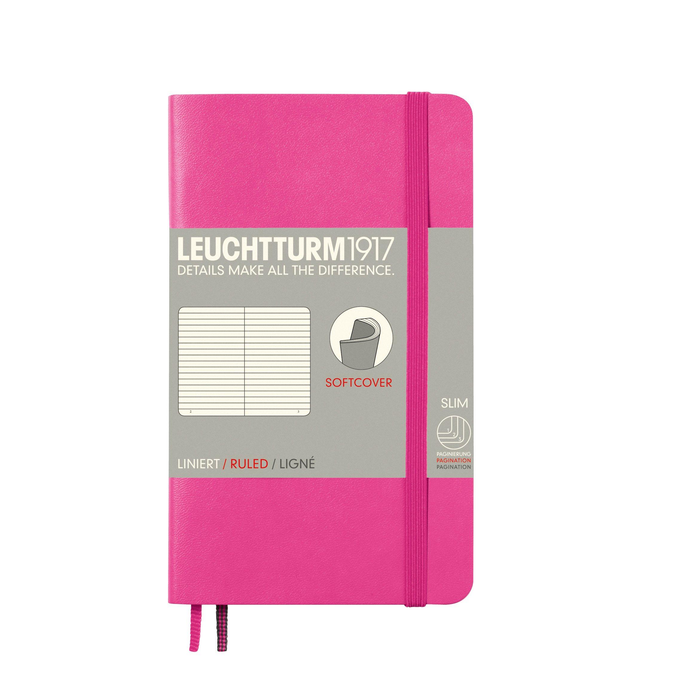

(Pocket (A6), Lined, new pink) - LEUCHTTURM1917 349293 Notebook Softcover Pocket (A6), ruled, new pink