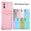 Transparante iPhone 17 Hoes met Kaartsleuf, Past op Modellen 13, 15, 16 Pro Max, X - Beschermende en Eenvoudige Kaarthouder