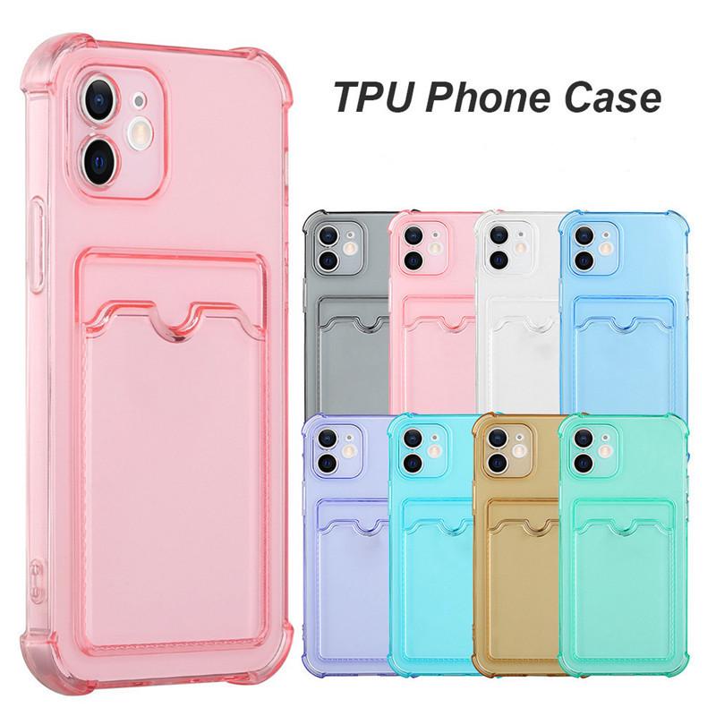 Przezroczyste etui do iPhone'a 17 z miejscem na karty, Pasuje do modeli 13, 15, 16 Pro Max, X - Ochronny i prosty uchwyt na karty