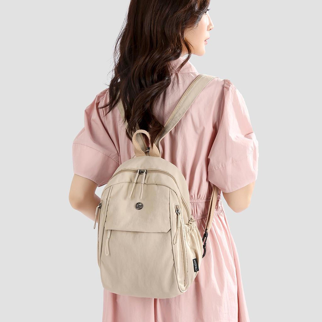 University Nylon Casual Backpack Large Capacity Travel Bag For Female Students