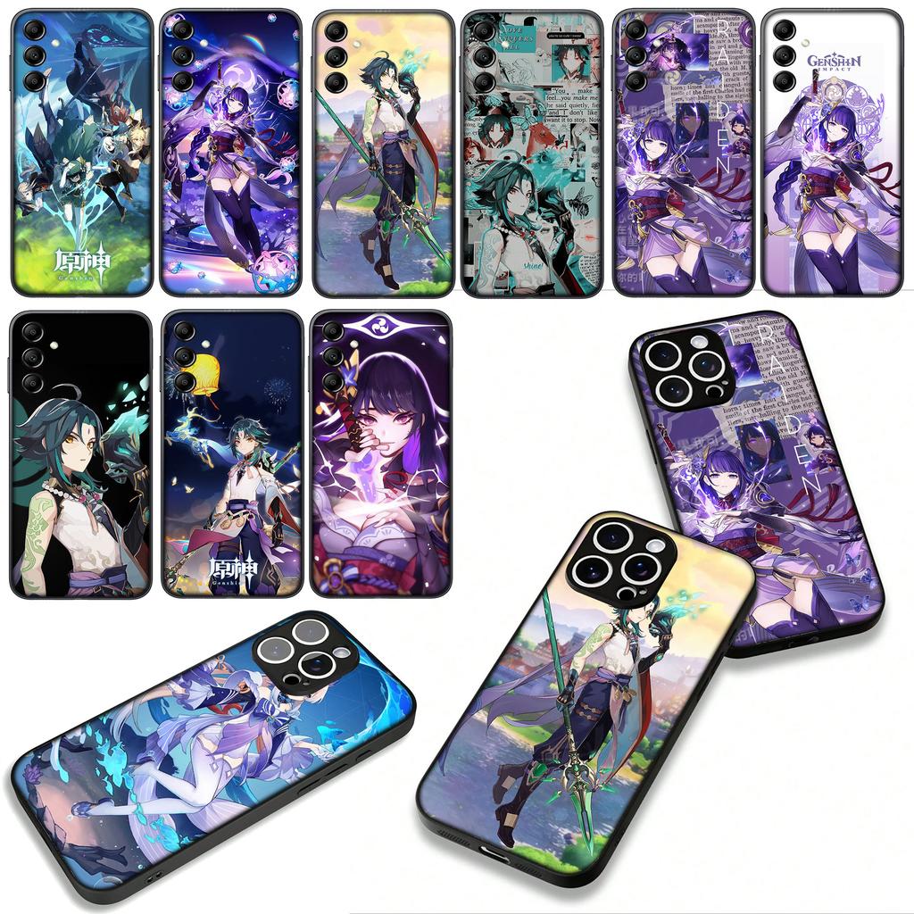 Baal Raiden Shogun Genshin Impact Xiao Case for Samsung Galaxy A25 A37 A57 A12 A14 A31 A50 A51 A70 A71 A72 A21S Note 20 9 8 10