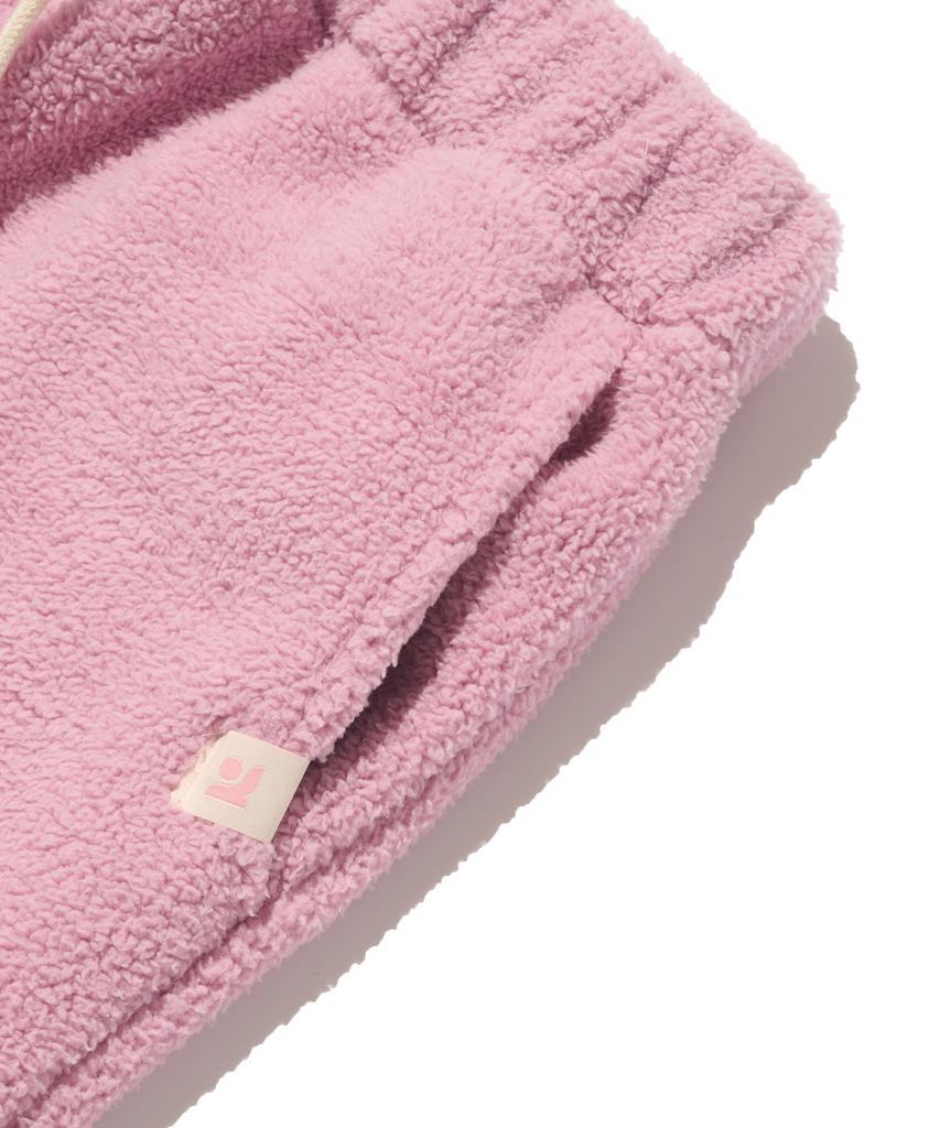 ROIDESROIS Cozy Bear Sherpa Fleece Jogger Pants (Pink)