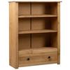 VidaXL Bookcase 80x35x110 Cm Solid Pine Wood Panama Assortment