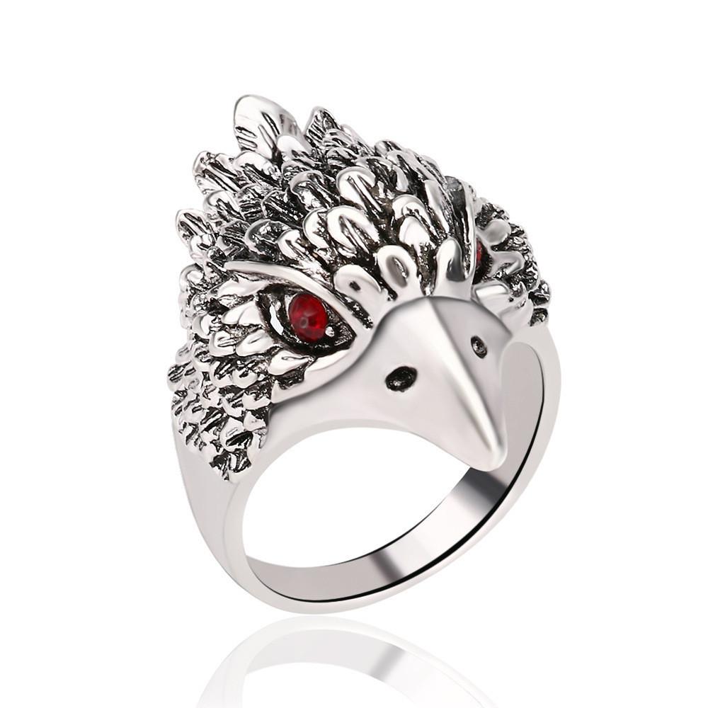 Stylish And Versatile Cool Punk Animal Ring Eagle Biker Ring Fashion Jewelry