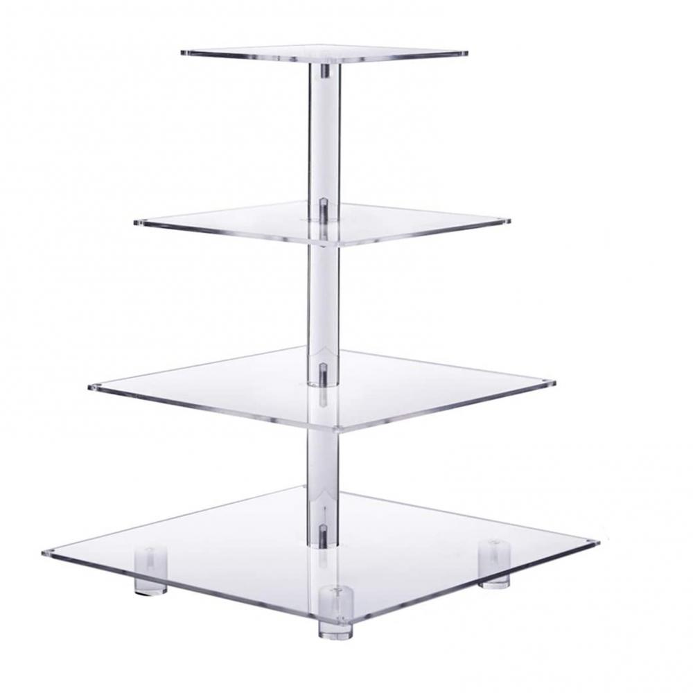 

Украшение для вечеринки 4-х уровневая светодиодная гирлянда для кексов акриловый держатель для дисплея украшение для вечеринки