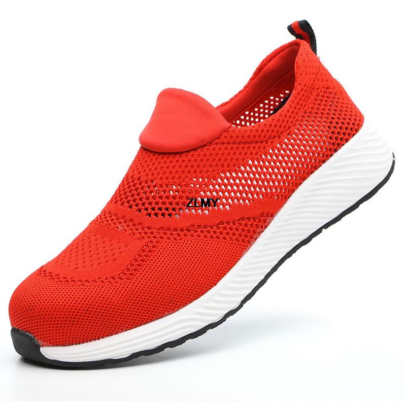 Madingi tinkliniai apsauginiai batai Vyriški vasariniai plieniniai darbo batai Nepramušami, nesudužę Darbo saugos batai Vyriški, kvėpuojantys apsauginiai batai, vyriški