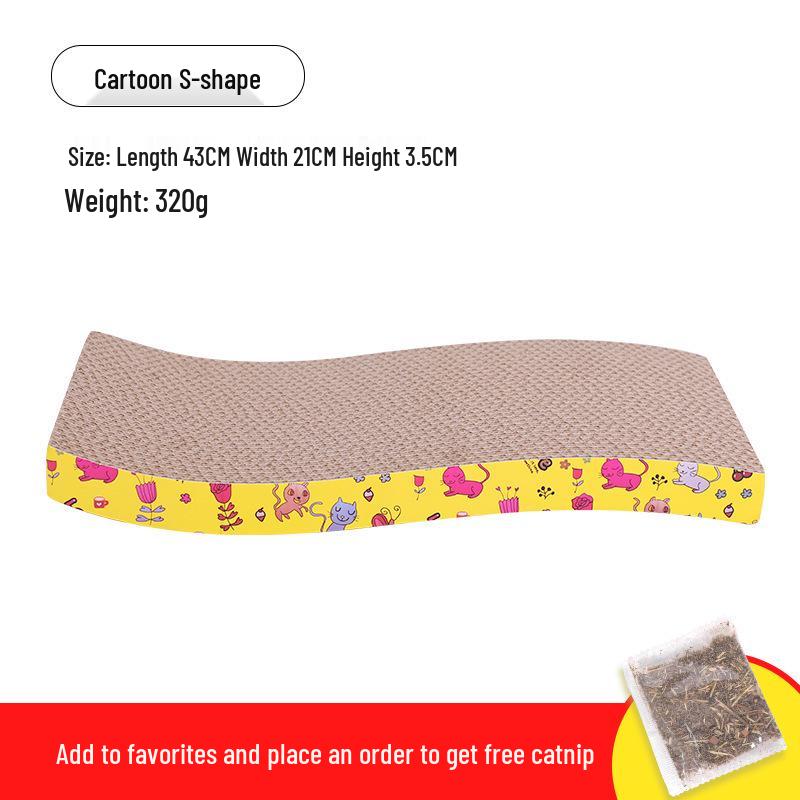 Durable Oversized Cat Scratching Bed: Scratch-Resistant, No-Shed Corrugated Cardboard for Self-Entertainment