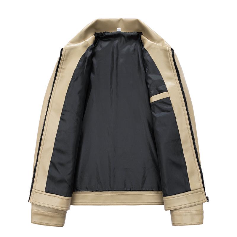 Men's PU Leather Motorcycle Jacket - Spring & Autumn Casual Style