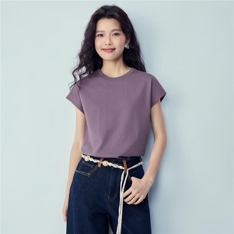 Giordano Women's Pure Cotton Crew Neck Short-Sleeve T-Shirt