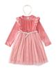 Girls long-sleeved foreign party dress princess dress performance dress children's clothing star mesh dress