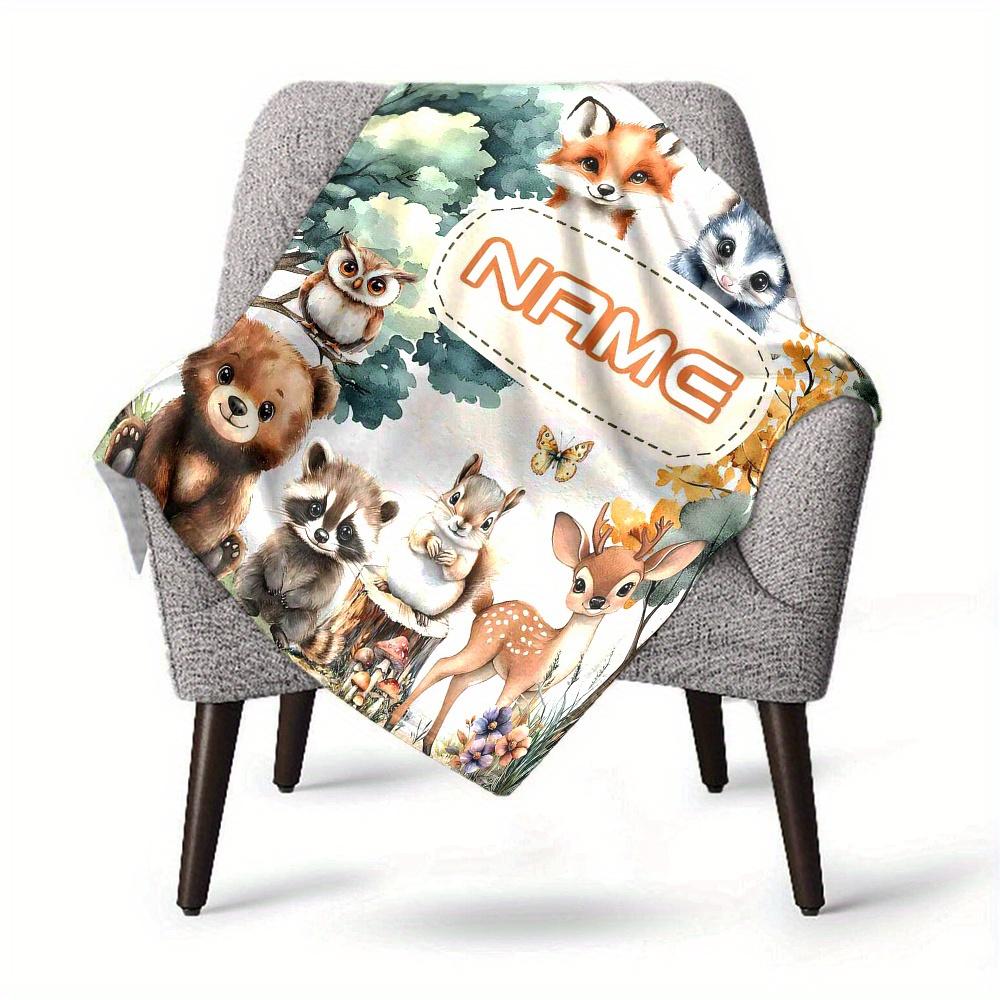 Woodland Animals Home Blankets Soft Cozy Lightweight Allseason Multipurpose Blanket For Picnics Sofas Offices Beds Living Rooms Suitable As Gifts For