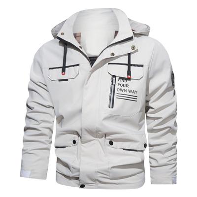 Frühling und Herbst Herren Casual Outdoor Jacke Große Größe Sport Stil Kapuzenjacke Herren