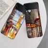 Artist London Painting Oil Painting Case For Samsung Z Flip 6 5G Galaxy Z Flip 5 4 3 5G Black Hard Cell Phone Cover Luxury PC Sh