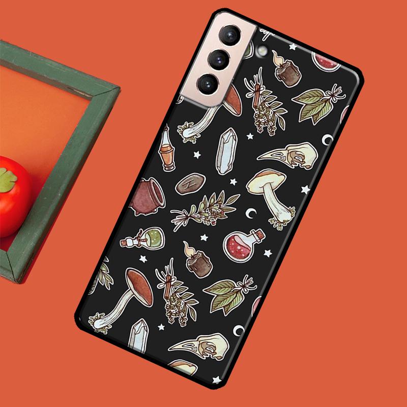 Cottagecore Frog Mushroom Moon Witchy Case For Samsung Galaxy S23 S22 Ultra S20 FE S21 Ultra Note 20 S9 S10 Note 10 Plus Coque