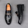 Fashion Luxury Designer New Men's Balck Penny Loafter Leather Shoes Male Wedding Dress Prom Homecoming Oxford Footwear