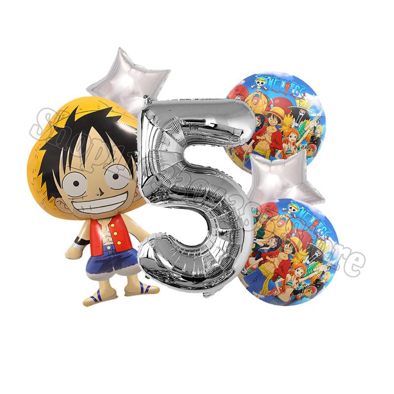 One Pieces Digit 1-10 Balloons Boys Anime Luffy Birthday Decoration Baby Shower Gender Reveal Party Supplies Kids Gift Hot Sales