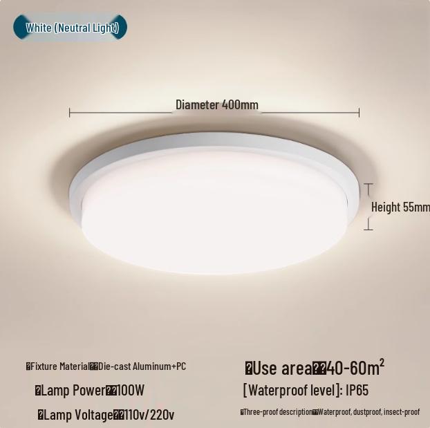 LED Waterproof Outdoor Light for Entrance, Balcony, Corridor, Terrace, and Gazebo