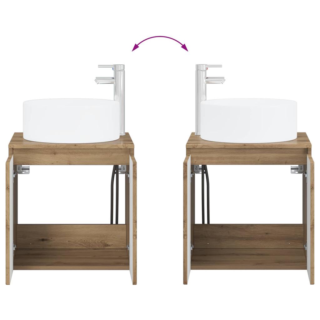 Bathroom Furniture Set 2 Pcs. Artisan Oak Engineered Wood