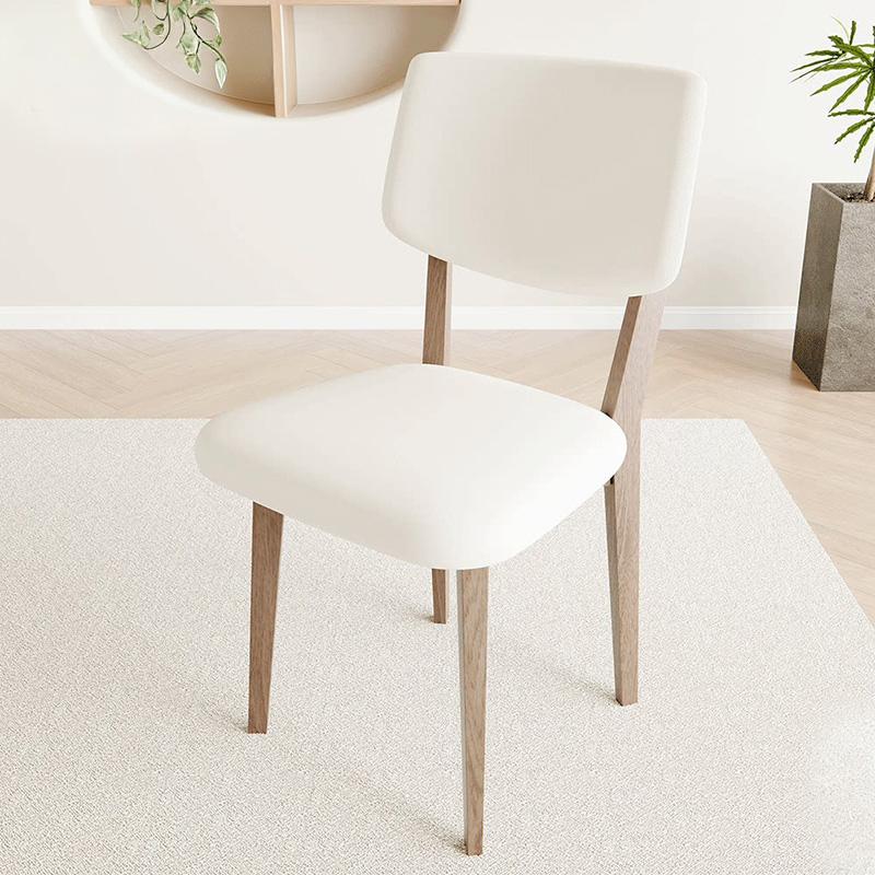 2/4/6pc Solid Color Office Chair Backrest Seat Cover Solid Wood Dining Chair Cover Elastic Seat Cover for Restaurant Dining Room