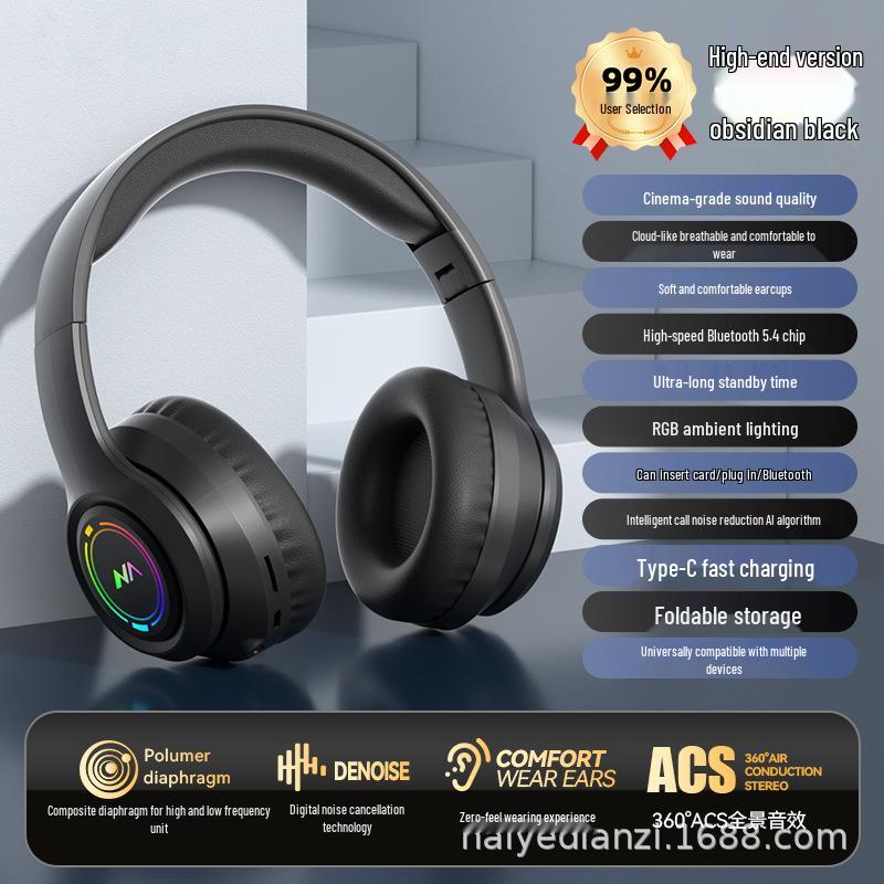 SD-04 Wireless Bluetooth Over-Ear Luminous Bass Gaming Headset