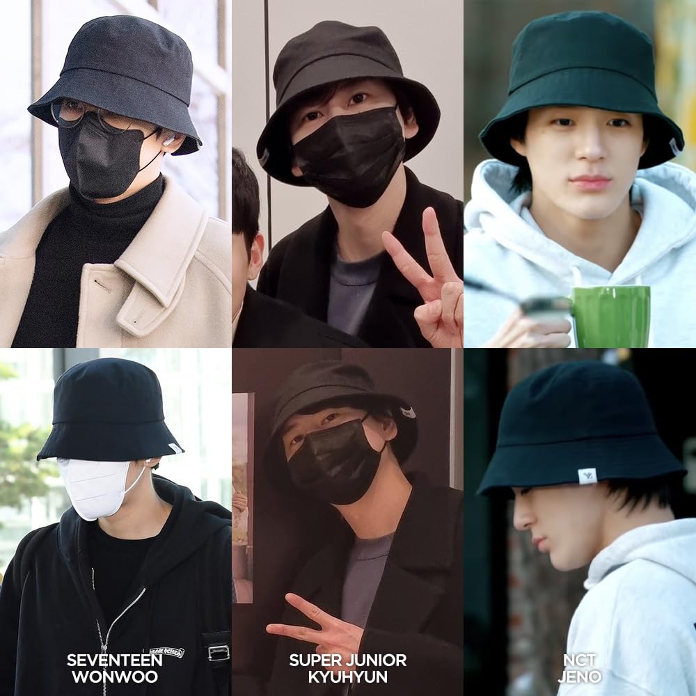 Herringbone label bucket hat Beige [VARZAR]