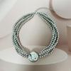 Elegant Layer Imitation Pearls Statement Necklace Large Bead Detailing For Neck Outfits